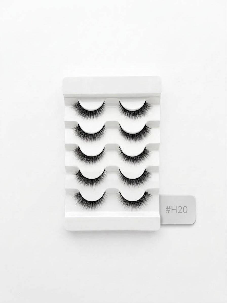 5 pairs natural soft mink eyelash #H20
