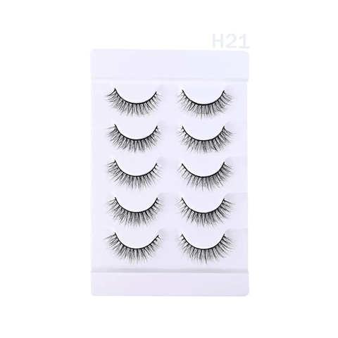 5 pairs natural soft mink eyelash #H21