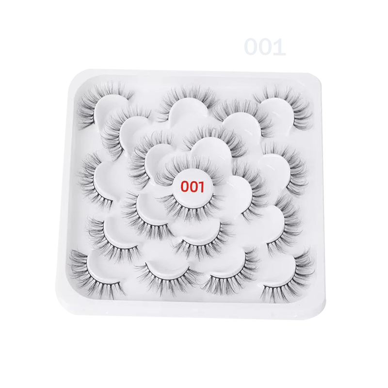 10 pairs soft mink eyelash #001