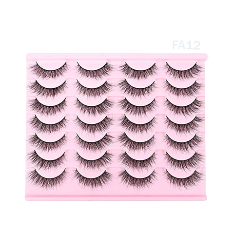 14 pairs natural soft mink eyelash #FA12